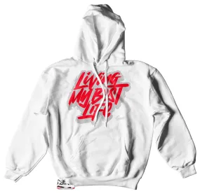 Retro 4 Bright Crimson Livin Life Hoody