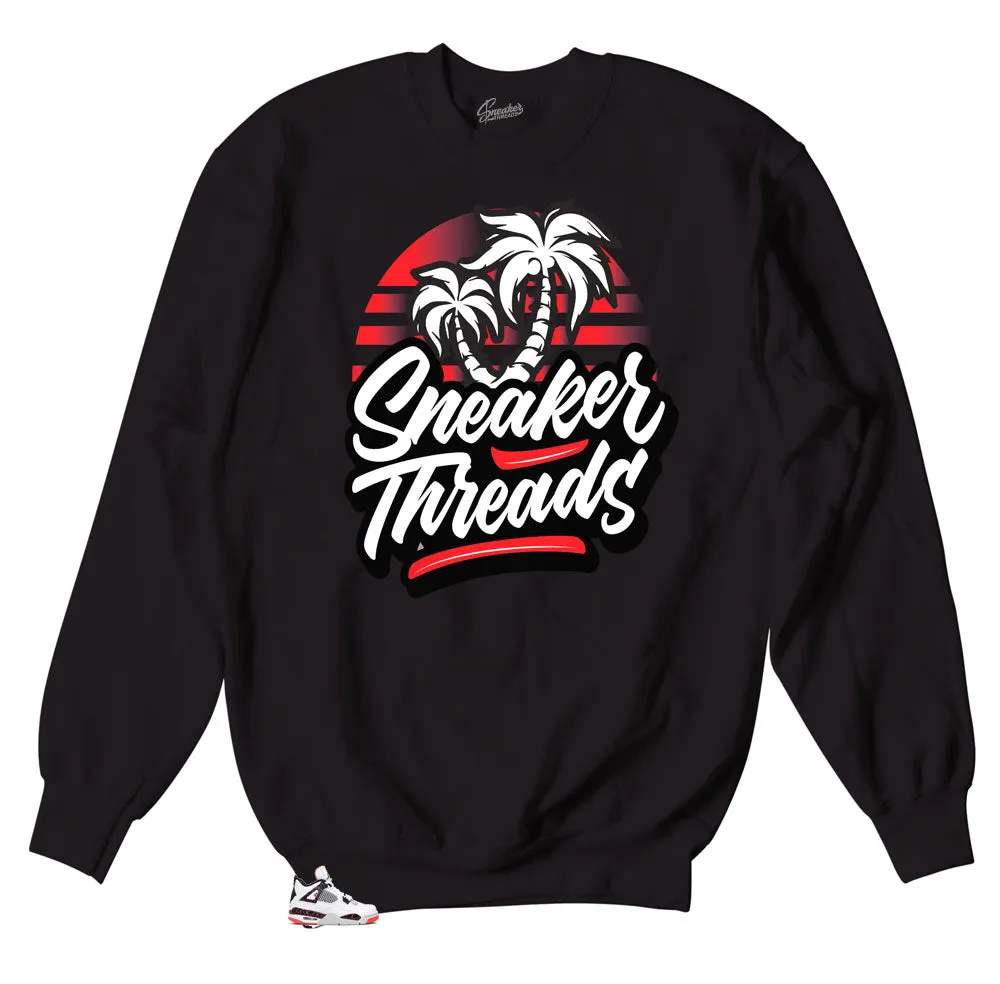 Retro 4 Bright Crimson ST Palms Sweater