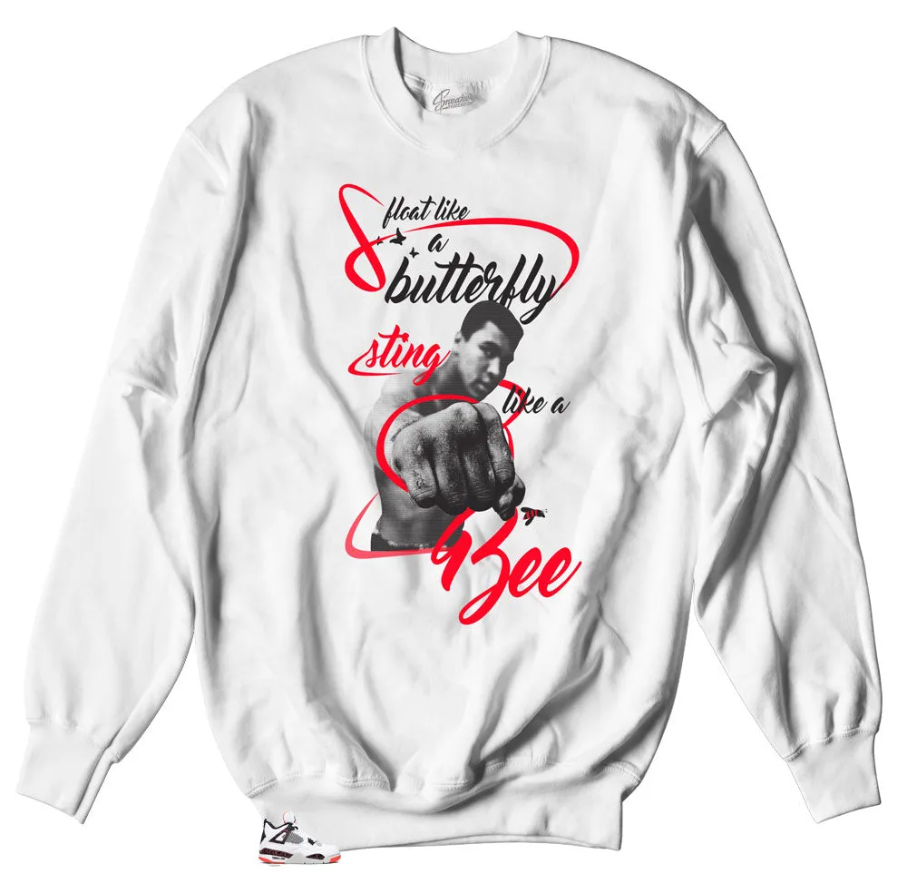 Retro 4 Bright Crimson Sting Bee Sweater