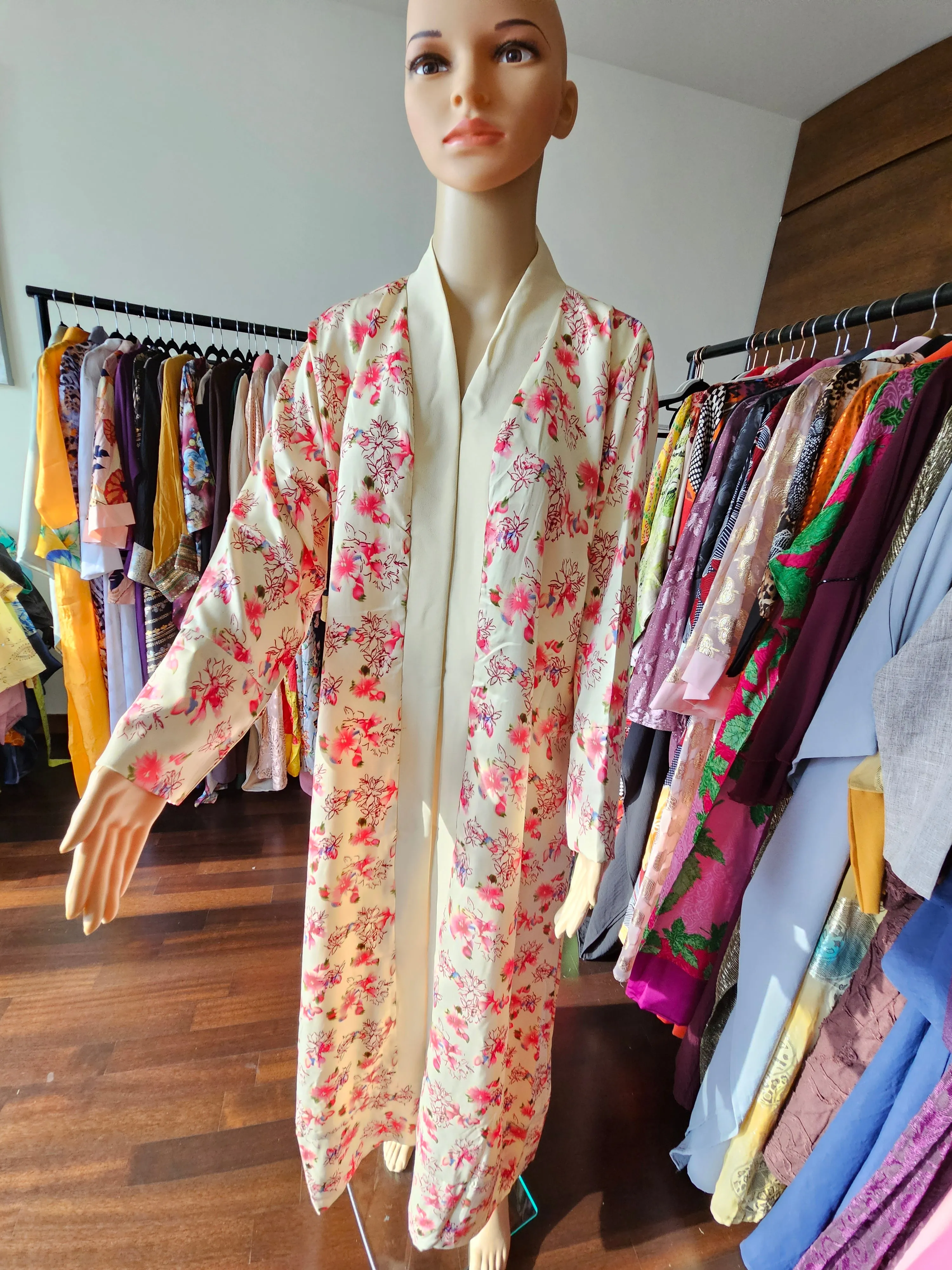 Selena cream kimono robe