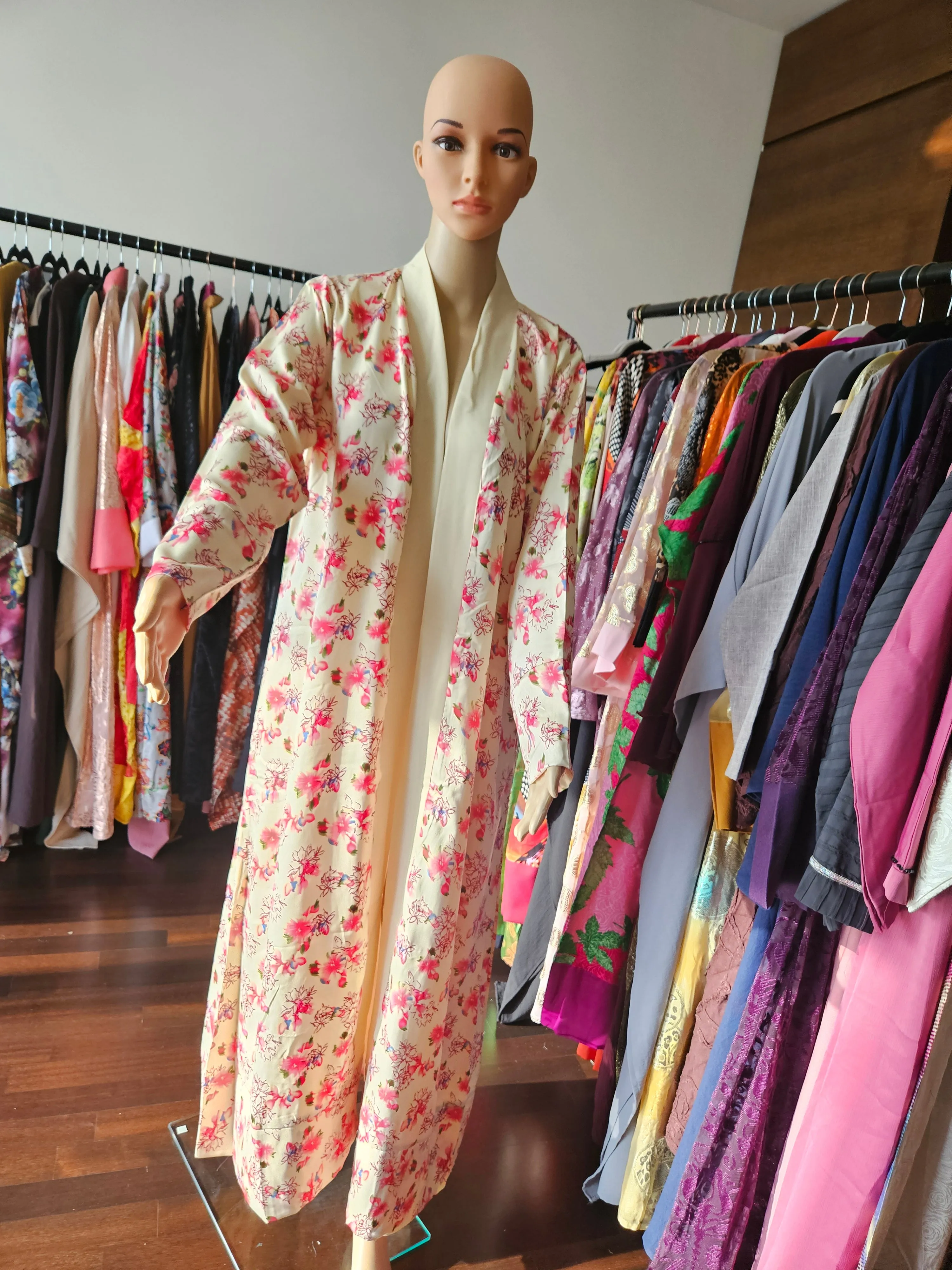 Selena cream kimono robe