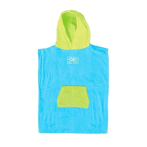 Toddlers/ Small Youth Hooded Poncho - Blue