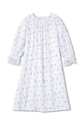 VICTORIA - GIRLS' NIGHTDRESS WHITE BIRDS