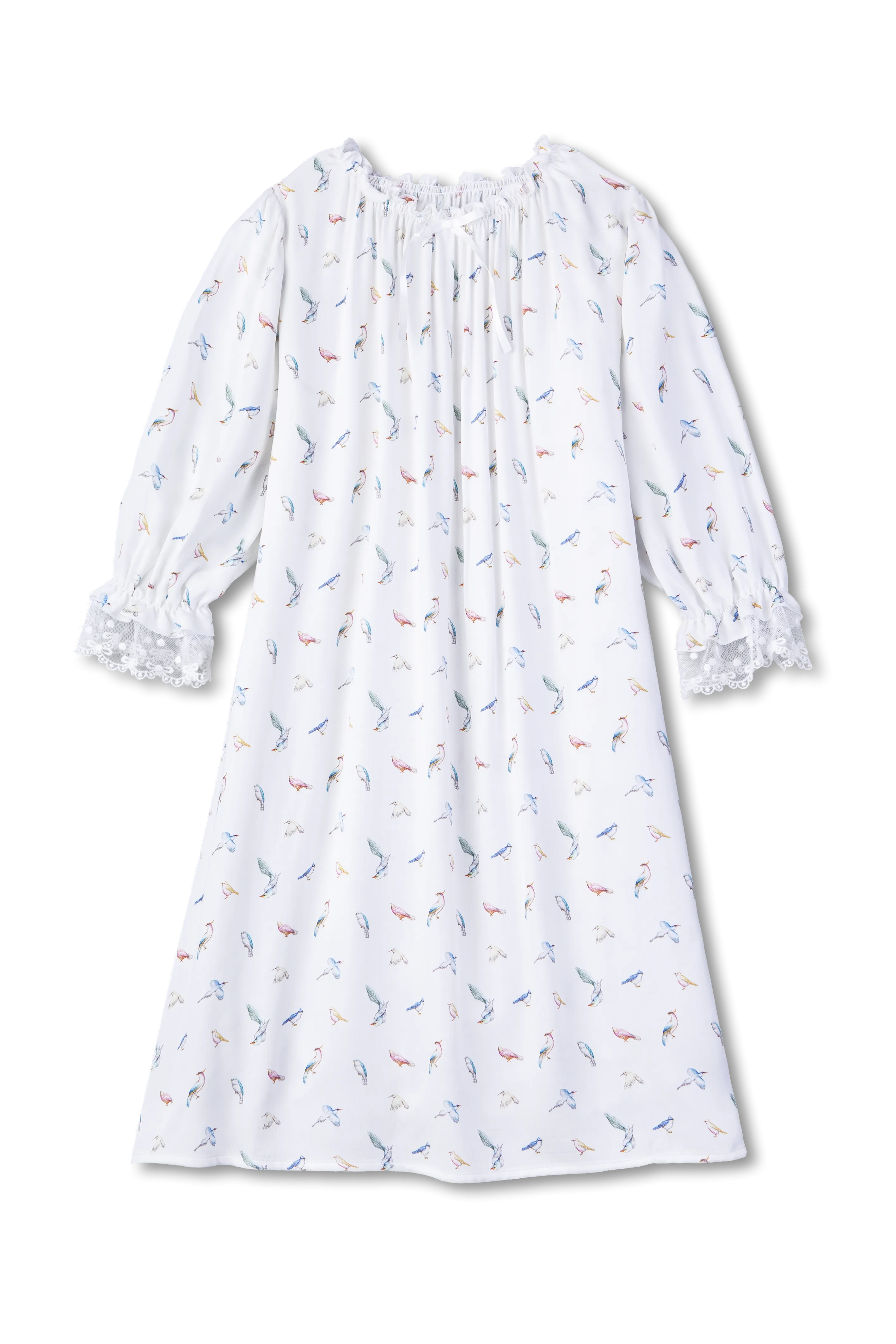 VICTORIA - GIRLS' NIGHTDRESS WHITE BIRDS