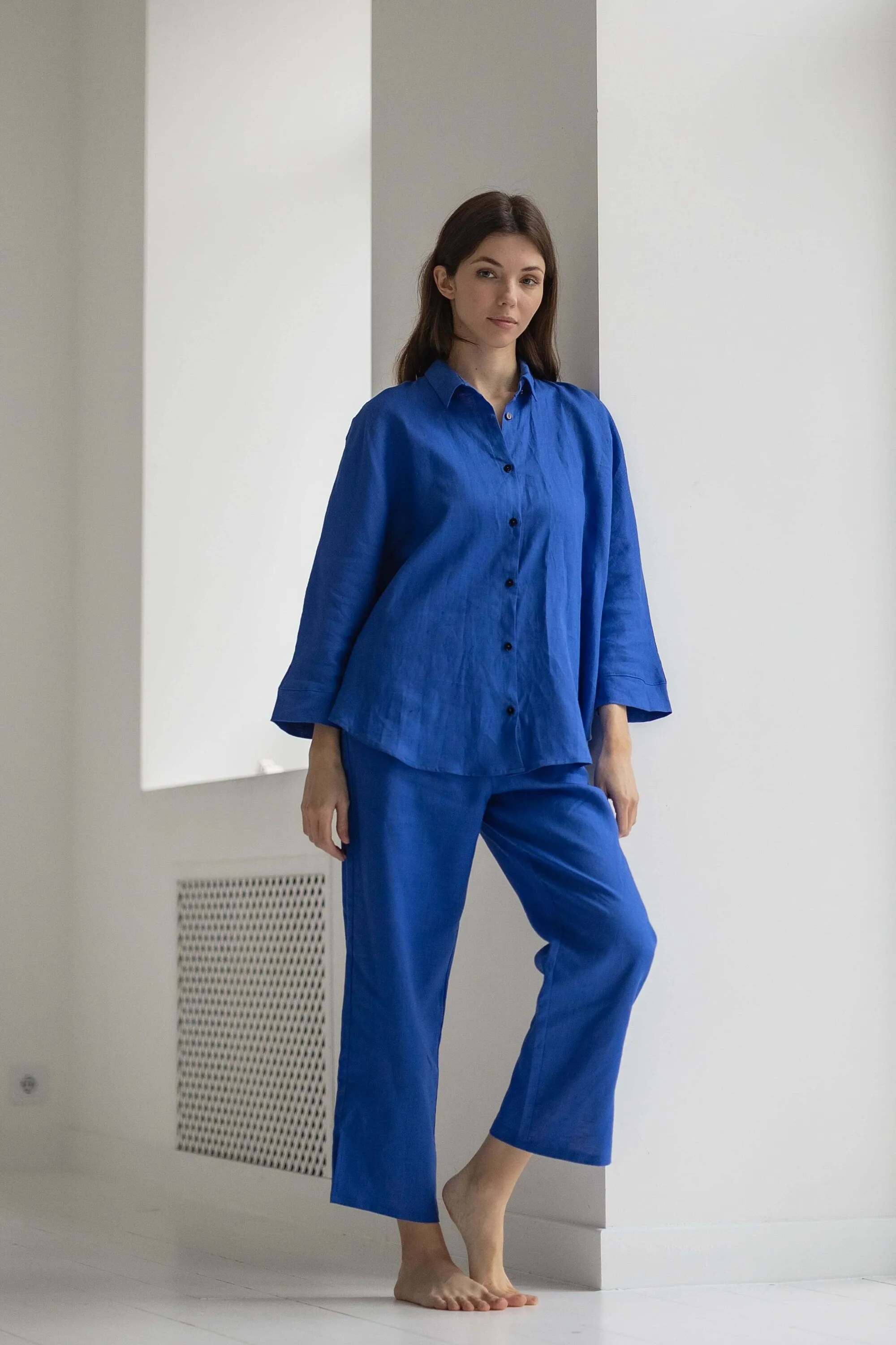 Women's Linen Soft Pajama — Sky