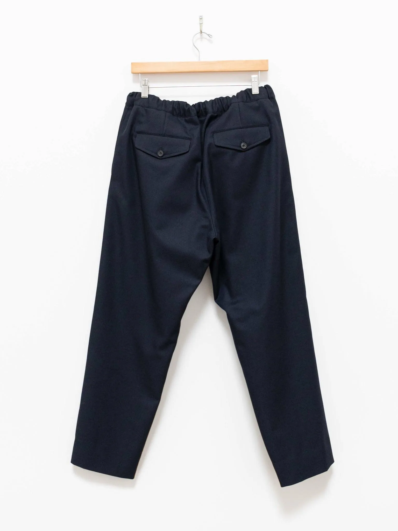 Wool Easy Slacks - Navy