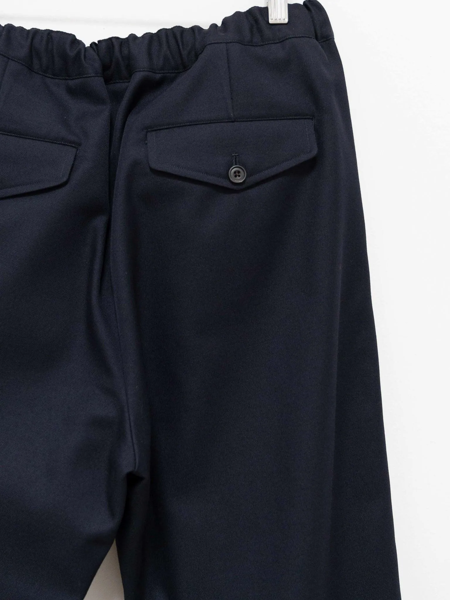 Wool Easy Slacks - Navy